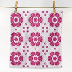 Sweety Pink Floral Pattern Face Towel by dflcprints