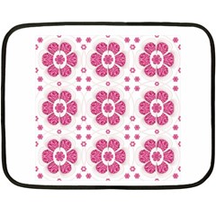 Sweety Pink Floral Pattern Mini Fleece Blanket (two Sided) by dflcprints