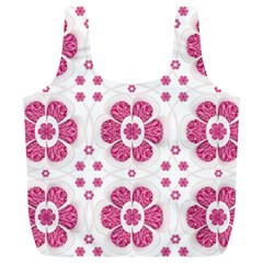 Sweety Pink Floral Pattern Reusable Bag (xl) by dflcprints