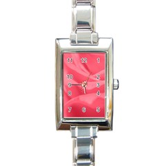 Pink Silk Effect  Rectangular Italian Charm Watch by Colorfulart23