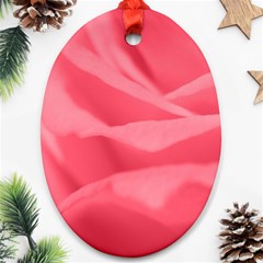 Pink Silk Effect  Oval Ornament by Colorfulart23