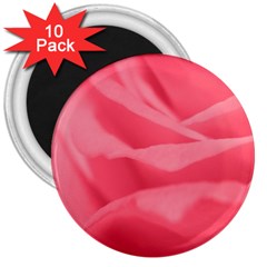 Pink Silk Effect  3  Button Magnet (10 Pack)