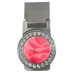 Pink Silk Effect  Money Clip (cz)