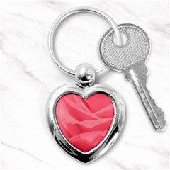 Pink Silk Effect  Key Chain (heart)