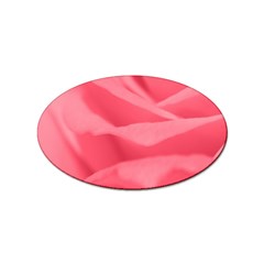 Pink Silk Effect  Sticker (oval)