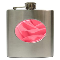 Pink Silk Effect  Hip Flask by Colorfulart23