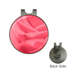 Pink Silk Effect  Hat Clip With Golf Ball Marker