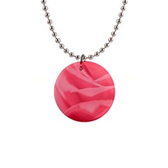 Pink Silk Effect  Button Necklace by Colorfulart23