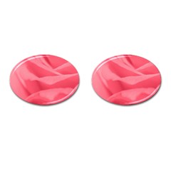 Pink Silk Effect  Cufflinks (oval) by Colorfulart23