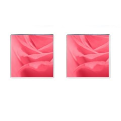 Pink Silk Effect  Cufflinks (square)