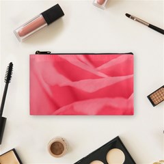 Pink Silk Effect  Cosmetic Bag (small)