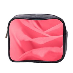 Pink Silk Effect  Mini Travel Toiletry Bag (two Sides)