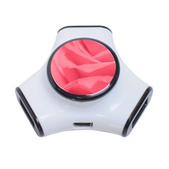 Pink Silk Effect  3 Port Usb Hub