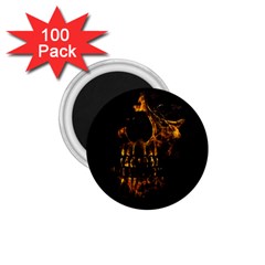 Skull Burning Digital Collage Illustration 1 75  Button Magnet (100 Pack) by dflcprints