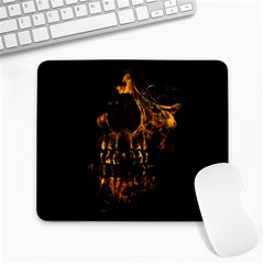 Skull Burning Digital Collage Illustration Large Mouse Pad (rectangle)