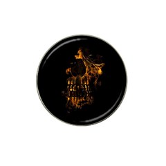 Skull Burning Digital Collage Illustration Golf Ball Marker 10 Pack (for Hat Clip) by dflcprints