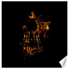 Skull Burning Digital Collage Illustration Canvas 20  X 20  (unframed)