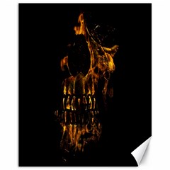 Skull Burning Digital Collage Illustration Canvas 11  X 14  (unframed) by dflcprints