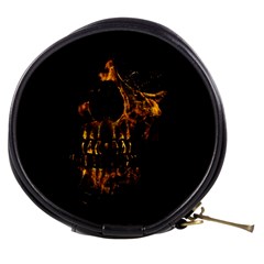 Skull Burning Digital Collage Illustration Mini Makeup Case by dflcprints