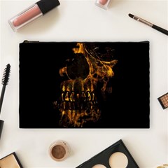 Skull Burning Digital Collage Illustration Cosmetic Bag (large)