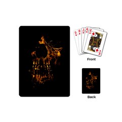 Skull Burning Digital Collage Illustration Playing Cards (mini) by dflcprints