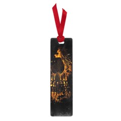 Skull Burning Digital Collage Illustration Small Bookmark by dflcprints