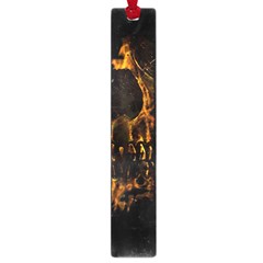 Skull Burning Digital Collage Illustration Large Bookmark by dflcprints