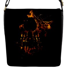 Skull Burning Digital Collage Illustration Flap Closure Messenger Bag (small) by dflcprints