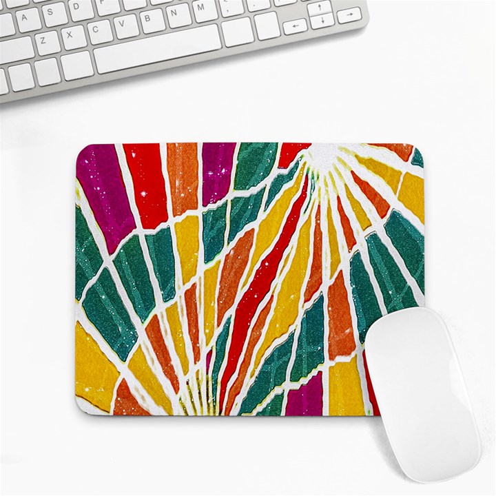 Multicolored Vibrations Small Mouse Pad (Rectangle)