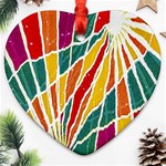 Multicolored Vibrations Heart Ornament Front