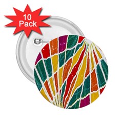 Multicolored Vibrations 2 25  Button (10 Pack) by dflcprints