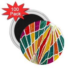 Multicolored Vibrations 2 25  Button Magnet (100 Pack)