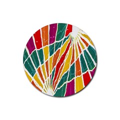 Multicolored Vibrations Drink Coaster (round)