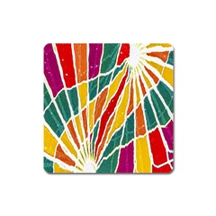 Multicolored Vibrations Magnet (square) by dflcprints