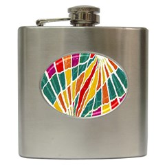 Multicolored Vibrations Hip Flask by dflcprints