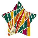 Multicolored Vibrations Star Ornament (Two Sides) Back