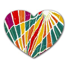 Multicolored Vibrations Mouse Pad (heart)