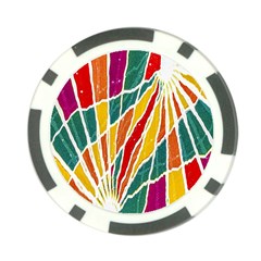 Multicolored Vibrations Poker Chip by dflcprints