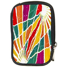 Multicolored Vibrations Compact Camera Leather Case by dflcprints