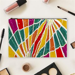 Multicolored Vibrations Cosmetic Bag (large)