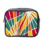 Multicolored Vibrations Mini Travel Toiletry Bag (Two Sides) Front