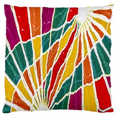 Multicolored Vibrations Large Cushion Case (two Sided)  by dflcprints