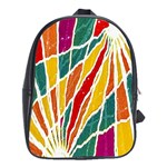 Multicolored Vibrations School Bag (XL) Front