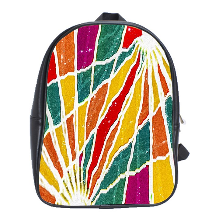 Multicolored Vibrations School Bag (XL)