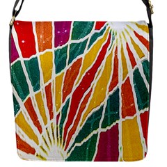 Multicolored Vibrations Flap Closure Messenger Bag (small) by dflcprints