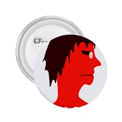 Monster With Men Head Illustration 2 25  Button