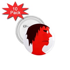 Monster With Men Head Illustration 1 75  Button (10 Pack)