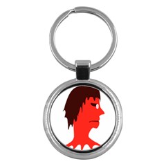 Monster With Men Head Illustration Key Chain (round) by dflcprints