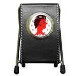 Monster with Men Head Illustration Stationery Holder Clock Front