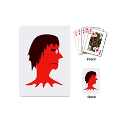 Monster With Men Head Illustration Playing Cards (mini) by dflcprints